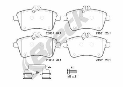 Mercedes-Benz B-Class Sports Tourer B 170 NGT Front Brake Pads - thumbnail image 2