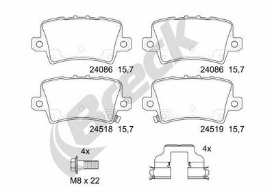 Honda Civic VIII Hatchback 1.8 Rear Brake Pads - thumbnail image 2