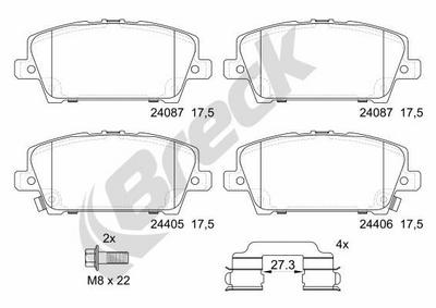 Honda Civic VIII Hatchback 1.8 Front Brake Pads - thumbnail image 2