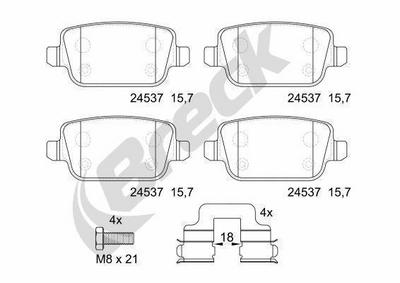Ford S-Max 1.6 TDCi Rear Brake Pads - thumbnail image 4