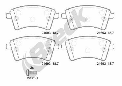 Mercedes-Benz Citan Traveliner 108 CDI Front Brake Pads - thumbnail image 2