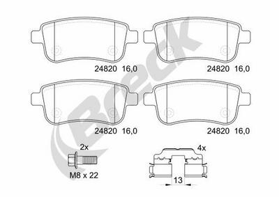 Renault Fluence Z.E. Rear Brake Pads - thumbnail image 2